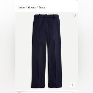 Petite cropped Jcrew Peyton wide leg pants. Navy